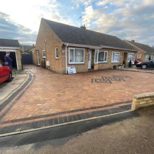 before & after driveway completed in gt barton bury st edmunds