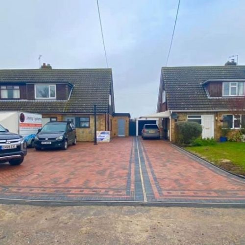 before & after driveway completed in ipswich