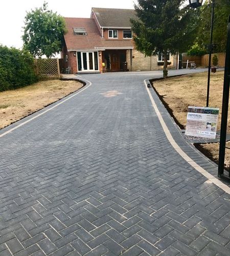 block paving driveway completed in thetford