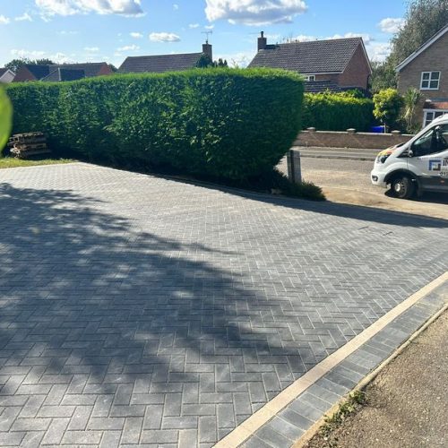 recent driveway completed in bury st edmunds