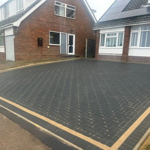 charcoal grey block paving driveway debenham suffolk 1