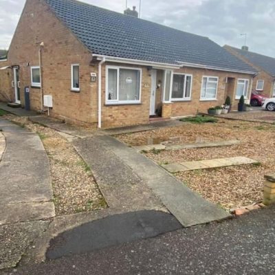 before & after driveway completed in gt barton bury st edmunds