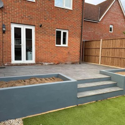 rear garden patio planters 03